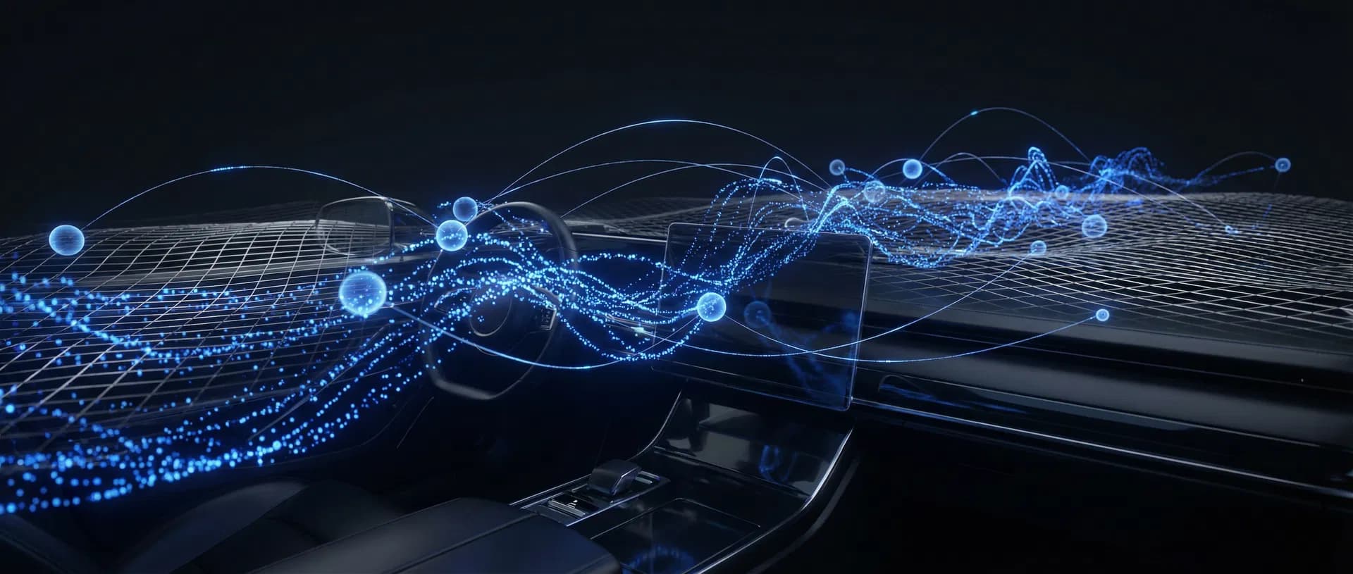 Abstract visualization of AI translation and multilingual language operations